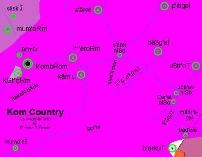 Map: Kom Country